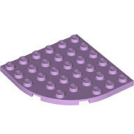 Lego destička kulatá 6x6 čtvrtina kruhu, levandulová (6278352)